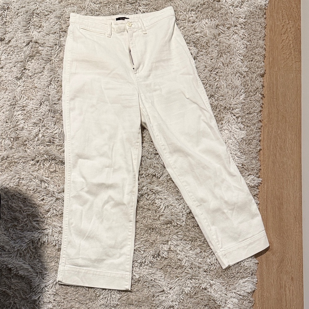 Quince Cotton Twill Wide Leg Cropped Pants Size 27